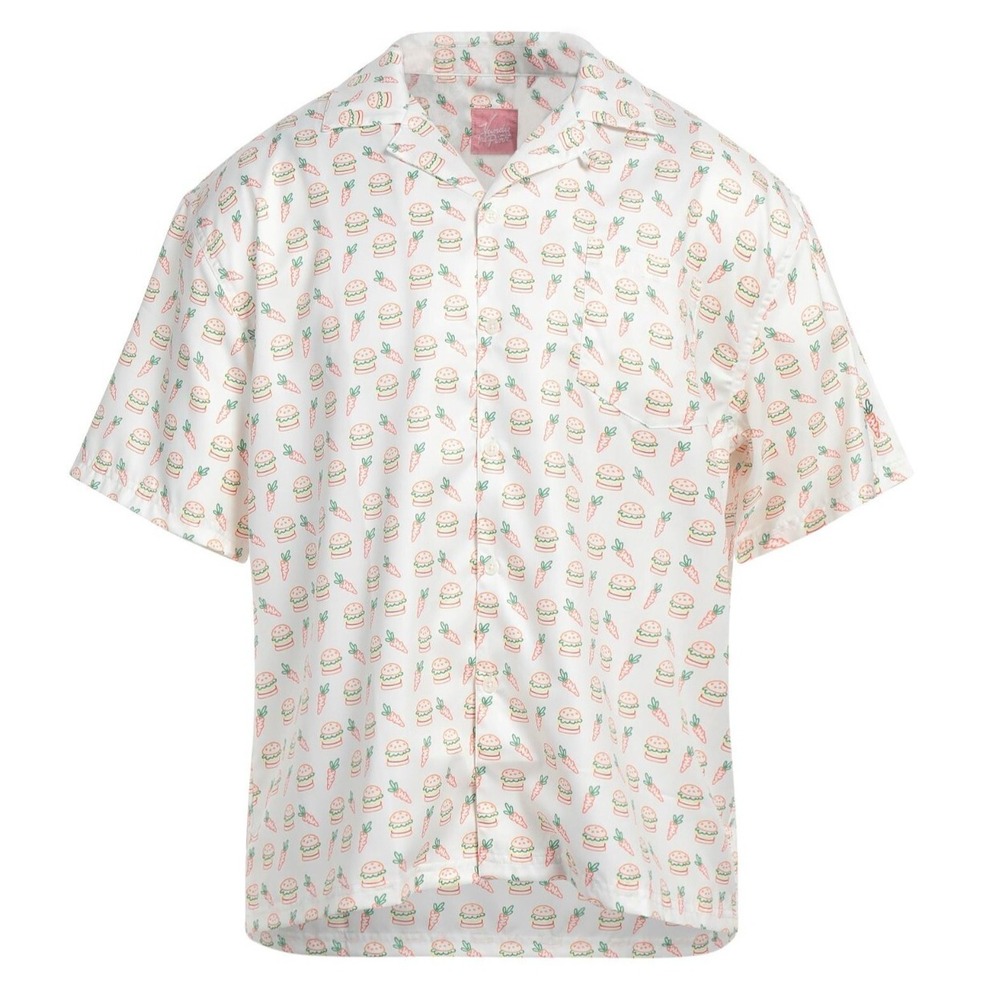 NWT Vandy The Pink Men's Burgers and Carrots Shirt - Size Medium